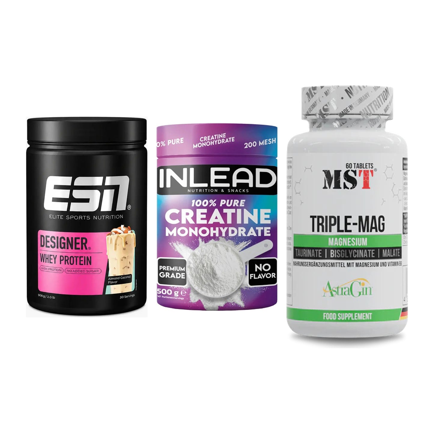 Einsteiger-Set: ESN Designer + INLEAD Creatine + MST Tripple Mag – alle enthaltenen Artikel