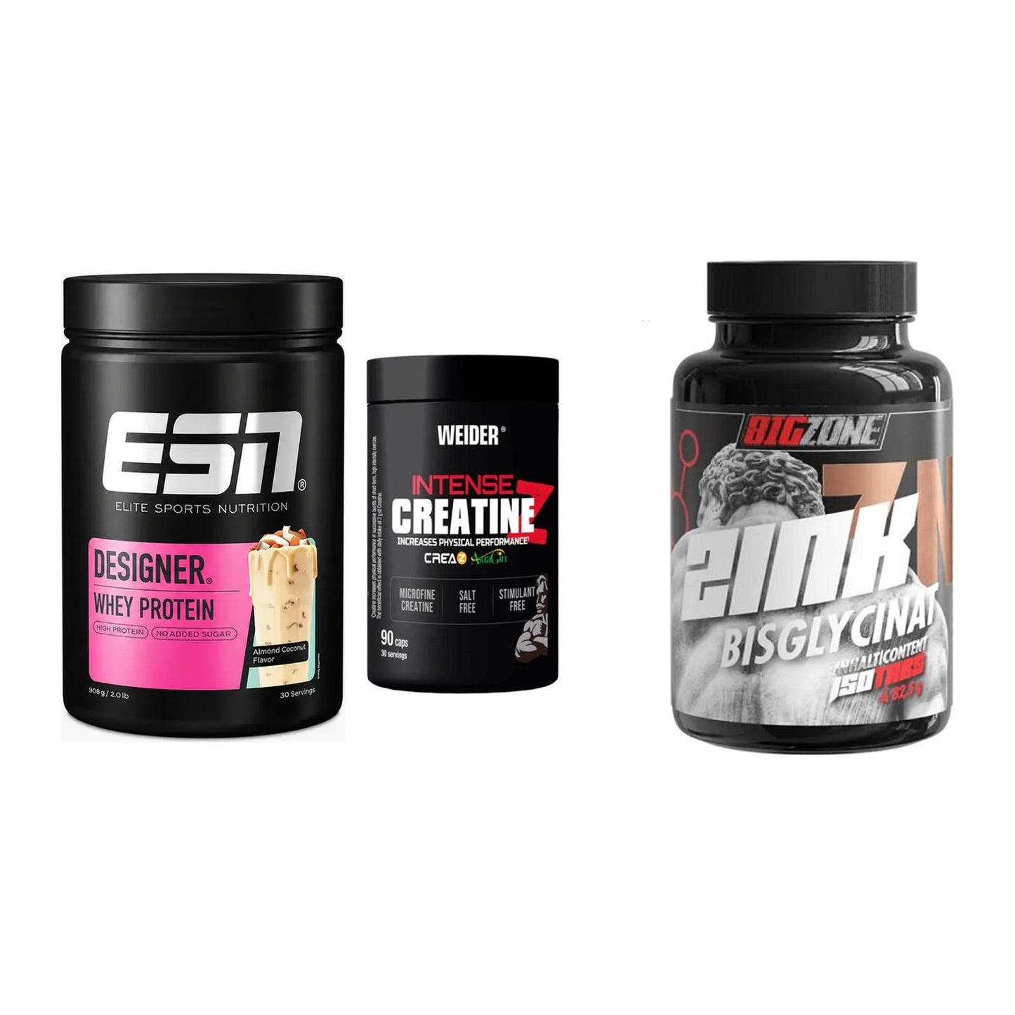 Einsteiger-Set: ESN Designer + Weider Intense + Big Zone Zink – alle enthaltenen Artikel