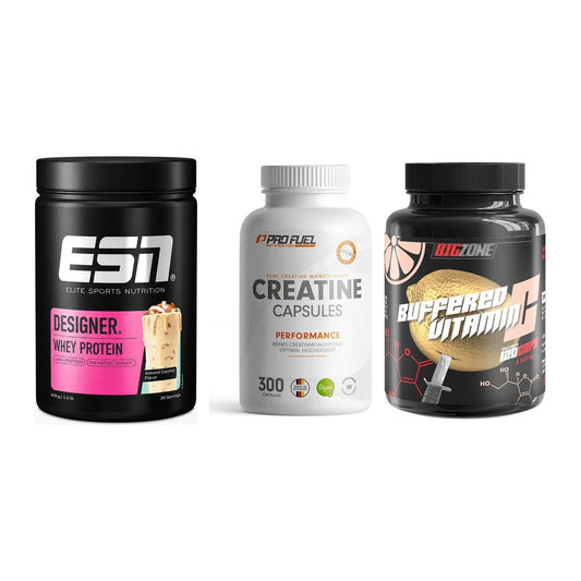 Einsteiger-Set: ESN Designer + ProFuel Creatine + Big Zone Buffere – alle enthaltenen Artikel