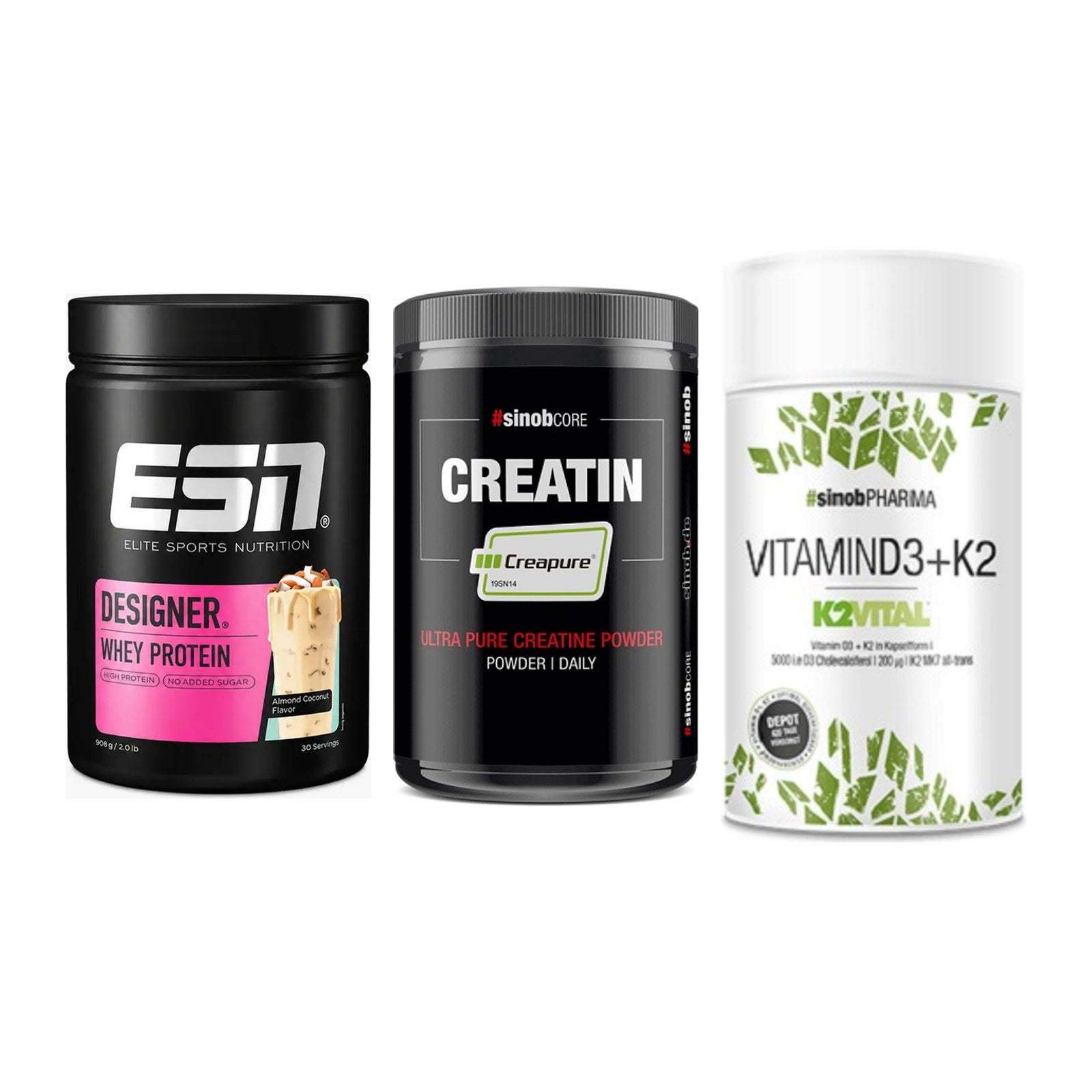 Einsteiger-Set: ESN Designer + Sinob Creatin + Sinob Vitamin D3 – alle enthaltenen Artikel