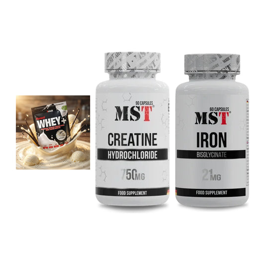 Einsteiger-Set: Sinob Honest + MST Creatin HCL + MST Iron Bisglyc – alle enthaltenen Artikel