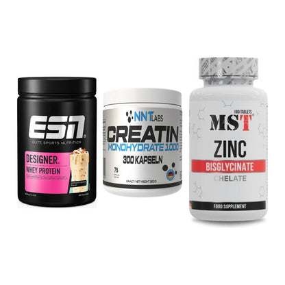 Einsteiger-Set: ESN Designer + NNT Creatin 1000 + MST Zinc Chelate – alle enthaltenen Artikel