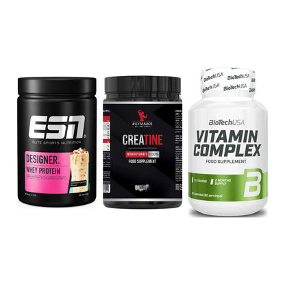 Einsteiger-Set: ESN Designer + #GYMJUICE + BioTech Vitamin – alle enthaltenen Artikel