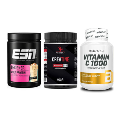 Einsteiger-Set: ESN Designer + #GYMJUICE + BioTech Vitamin – alle enthaltenen Artikel