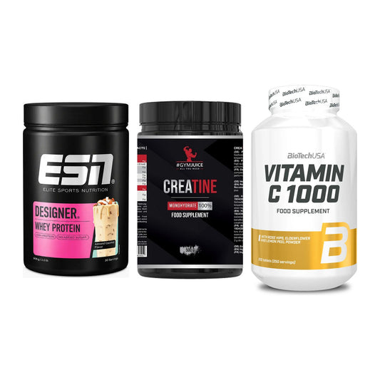 Einsteiger-Set: ESN Designer + #GYMJUICE + BioTech Vitamin – alle enthaltenen Artikel