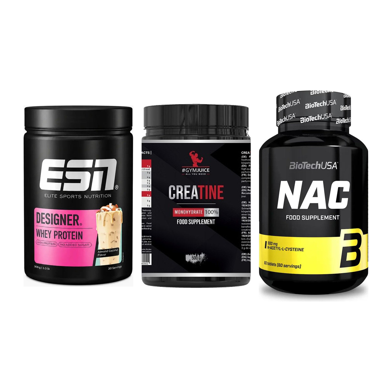 Einsteiger-Set: ESN Designer + #GYMJUICE + BioTech NAC – alle enthaltenen Artikel