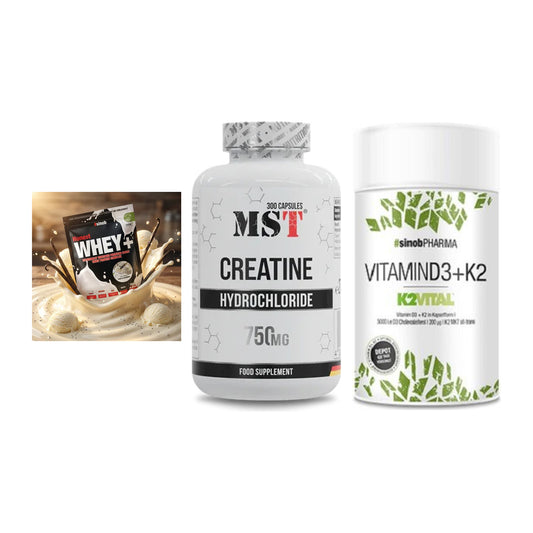 Einsteiger-Set: Sinob Honest + MST Creatine HCL + Sinob Vitamin D3 – alle enthaltenen Artikel