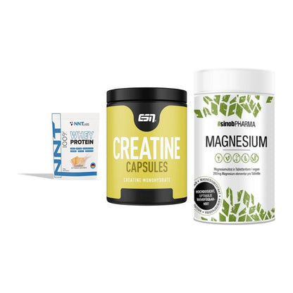 Einsteiger-Set: NNT Whey + ESN Ultrapure + Sinob Magnesium – alle enthaltenen Artikel