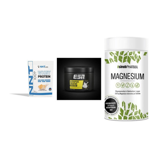 Einsteiger-Set: NNT Whey + ESN Ultrapure + Sinob Magnesium – alle enthaltenen Artikel