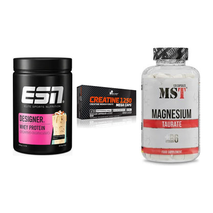 Einsteiger-Set: ESN Designer + Olimp Creatine + MST Magnesium – alle enthaltenen Artikel