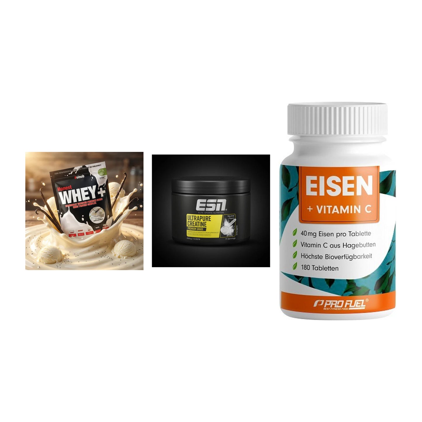 Einsteiger-Set: Sinob Honest + ESN Ultrapure + ProFuel EISEN – alle enthaltenen Artikel