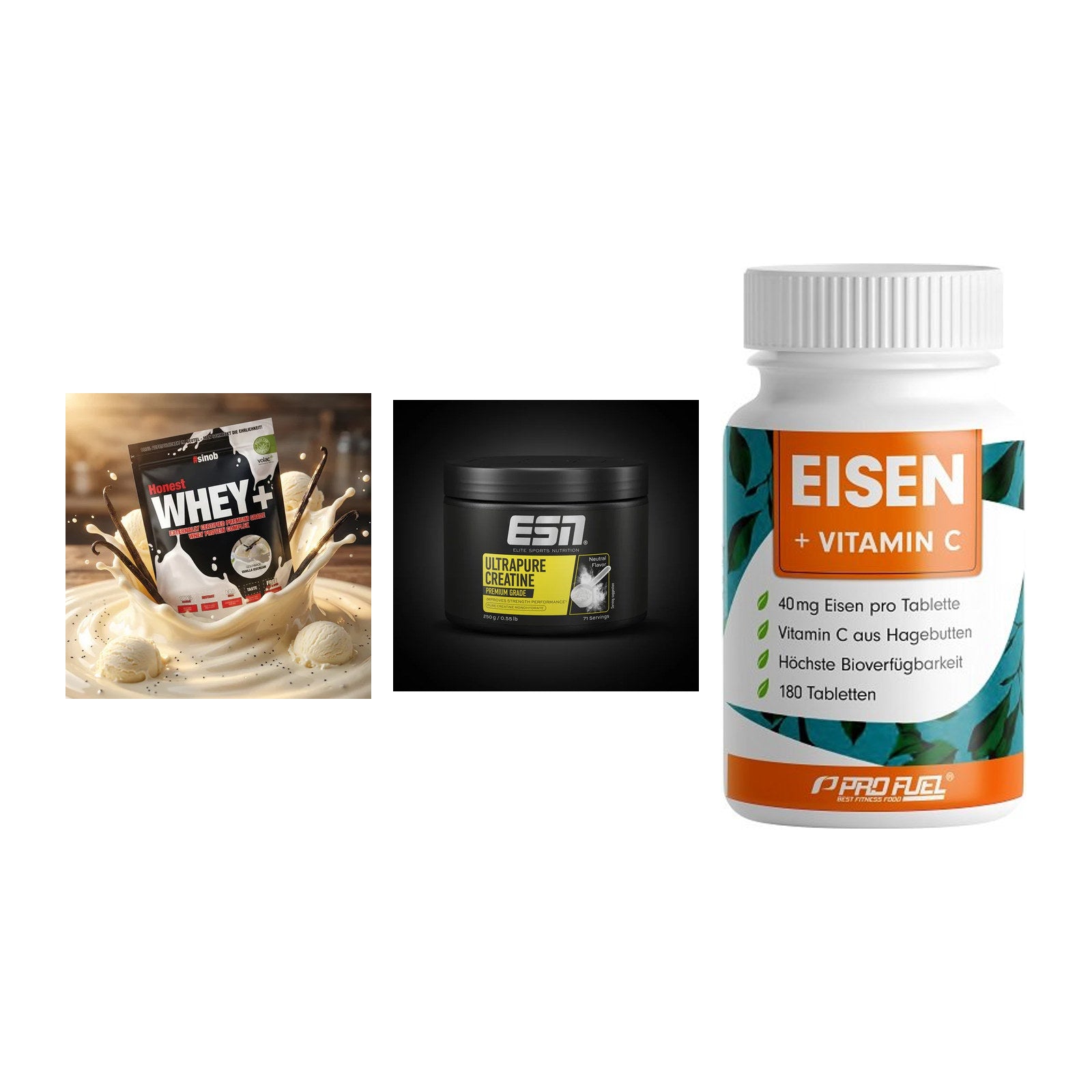 Einsteiger-Set: Sinob Honest + ESN Ultrapure + ProFuel EISEN – alle enthaltenen Artikel