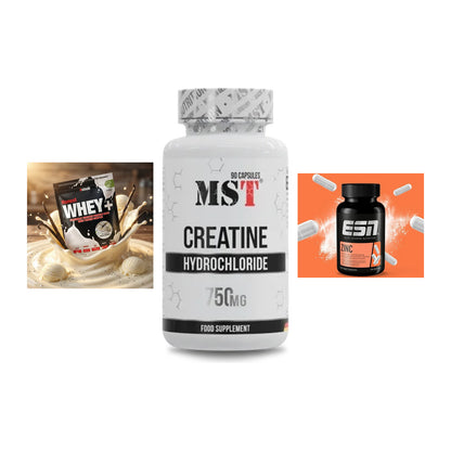 Einsteiger-Set: Sinob Honest Whey+ + MST Creatin HCL + ESN Zinc – alle enthaltenen Artikel