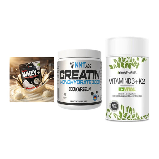 Einsteiger-Set: Sinob Honest + NNT Creatin 1000 + Sinob Vitamin D3 – alle enthaltenen Artikel
