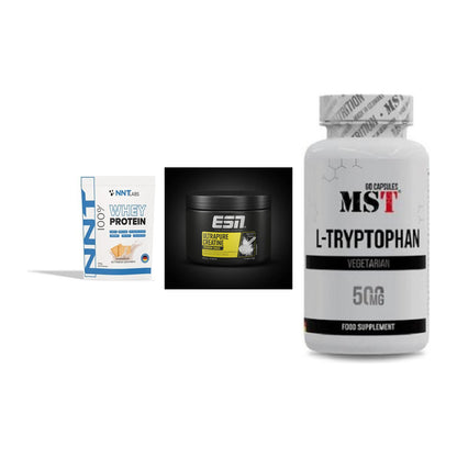 Einsteiger-Set: NNT Whey + ESN Ultrapure + MST Tryptophan – alle enthaltenen Artikel