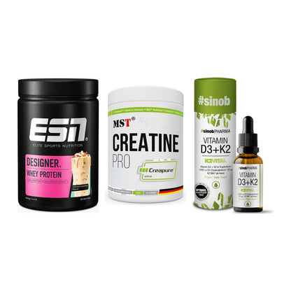 Einsteiger-Set: ESN Designer + MST Creatin Pro + Sinob Vitamin D3 – alle enthaltenen Artikel