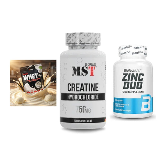 Einsteiger-Set: Sinob Honest + MST Creatin HCL + BioTech Zinc Duo – alle enthaltenen Artikel