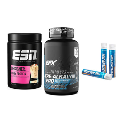 Einsteiger-Set: ESN Designer + EFX Kre-Alkalyn + Body Attack – alle enthaltenen Artikel
