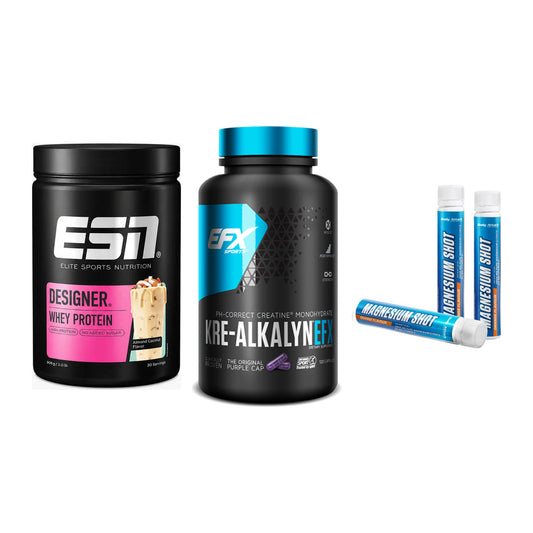 Einsteiger-Set: ESN Designer + EFX Kre-Alkalyn + Body Attack – alle enthaltenen Artikel