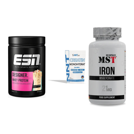 Einsteiger-Set: ESN Designer + NNT Creatin + MST Iron Bisglyc – alle enthaltenen Artikel