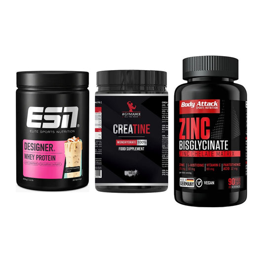 Einsteiger-Set: ESN Designer + #GYMJUICE + Body Attack Zink – alle enthaltenen Artikel