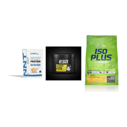 Einsteiger-Set: NNT Whey + ESN Ultrapure + Olimp Iso Plus – alle enthaltenen Artikel