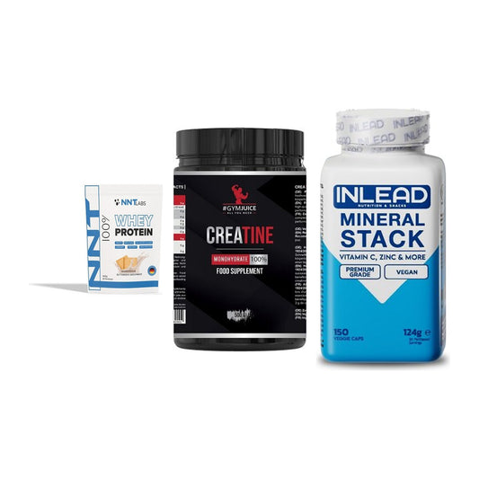 Einsteiger-Set: NNT Whey + #GYMJUICE + INLEAD Mineral – alle enthaltenen Artikel