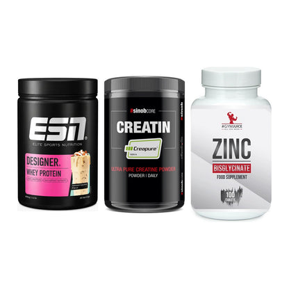 Einsteiger-Set: ESN Designer + Sinob Creatin + #GYMJUICE ZINC – alle enthaltenen Artikel