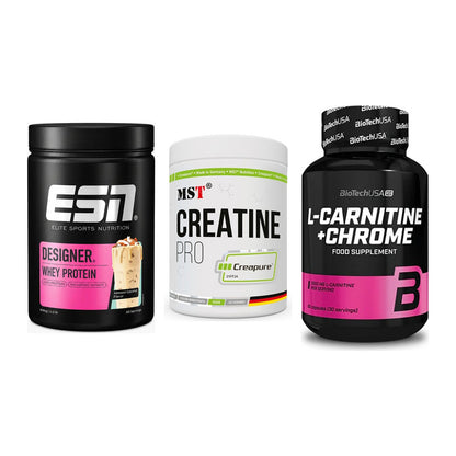 Einsteiger-Set: ESN Designer + MST Creatin Pro + BioTech L-Carnit – alle enthaltenen Artikel