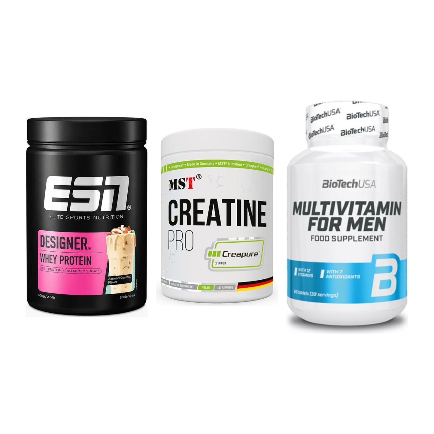 Einsteiger-Set: ESN Designer + MST Creatin Pro + BioTech Multivit – alle enthaltenen Artikel