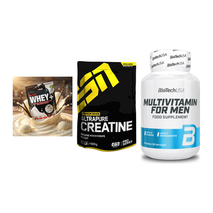 Einsteiger-Set: Sinob Honest + ESN Ultrapure + BioTech Multivit – alle enthaltenen Artikel
