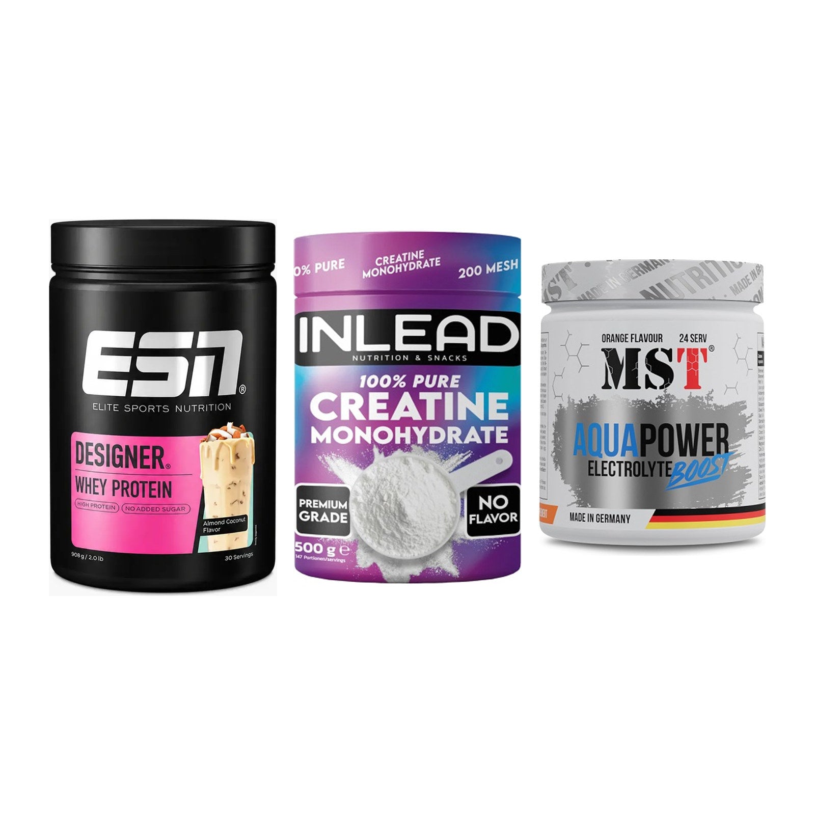 Einsteiger-Set: ESN Designer + INLEAD Creatine + MST Aqua Power – alle enthaltenen Artikel