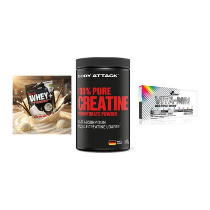 Einsteiger-Set: Sinob Honest + Body Attack 100% + Olimp Vita-Min – alle enthaltenen Artikel