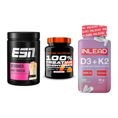 Einsteiger-Set: ESN Designer + Scitec Creatine + INLEAD Vitamin – alle enthaltenen Artikel