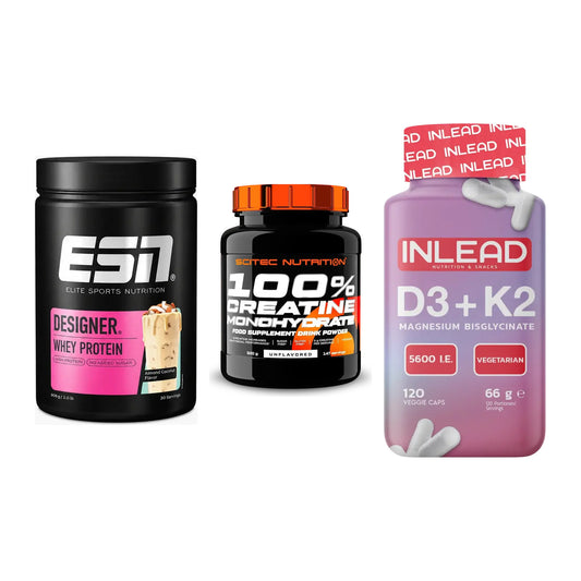 Einsteiger-Set: ESN Designer + Scitec Creatine + INLEAD Vitamin – alle enthaltenen Artikel