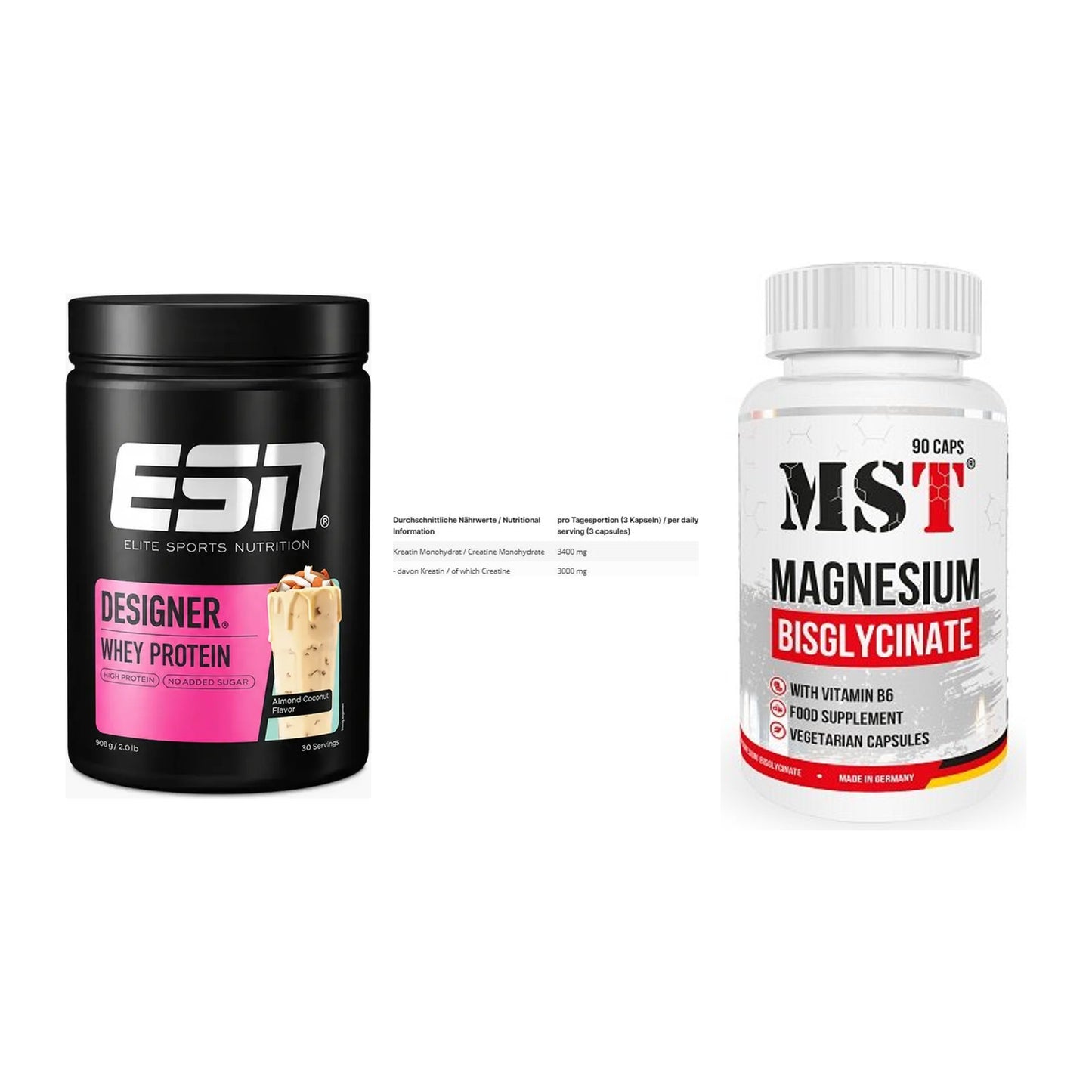 Einsteiger-Set: ESN Designer + INLEAD Creatine + MST Magnesium – alle enthaltenen Artikel