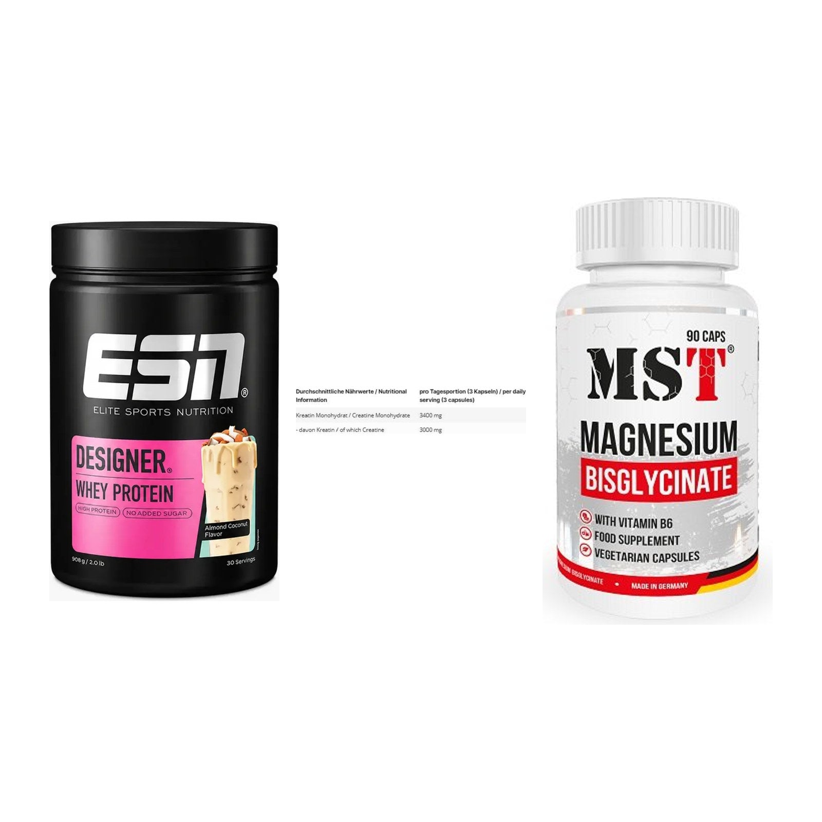 Einsteiger-Set: ESN Designer + INLEAD Creatine + MST Magnesium – alle enthaltenen Artikel