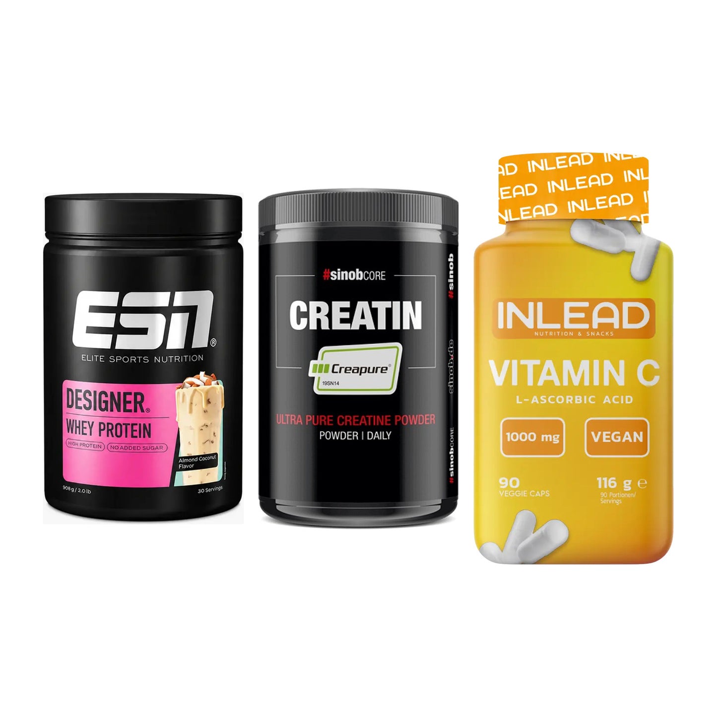 Einsteiger-Set: ESN Designer + Sinob Creatin + INLEAD Vitamin C – alle enthaltenen Artikel