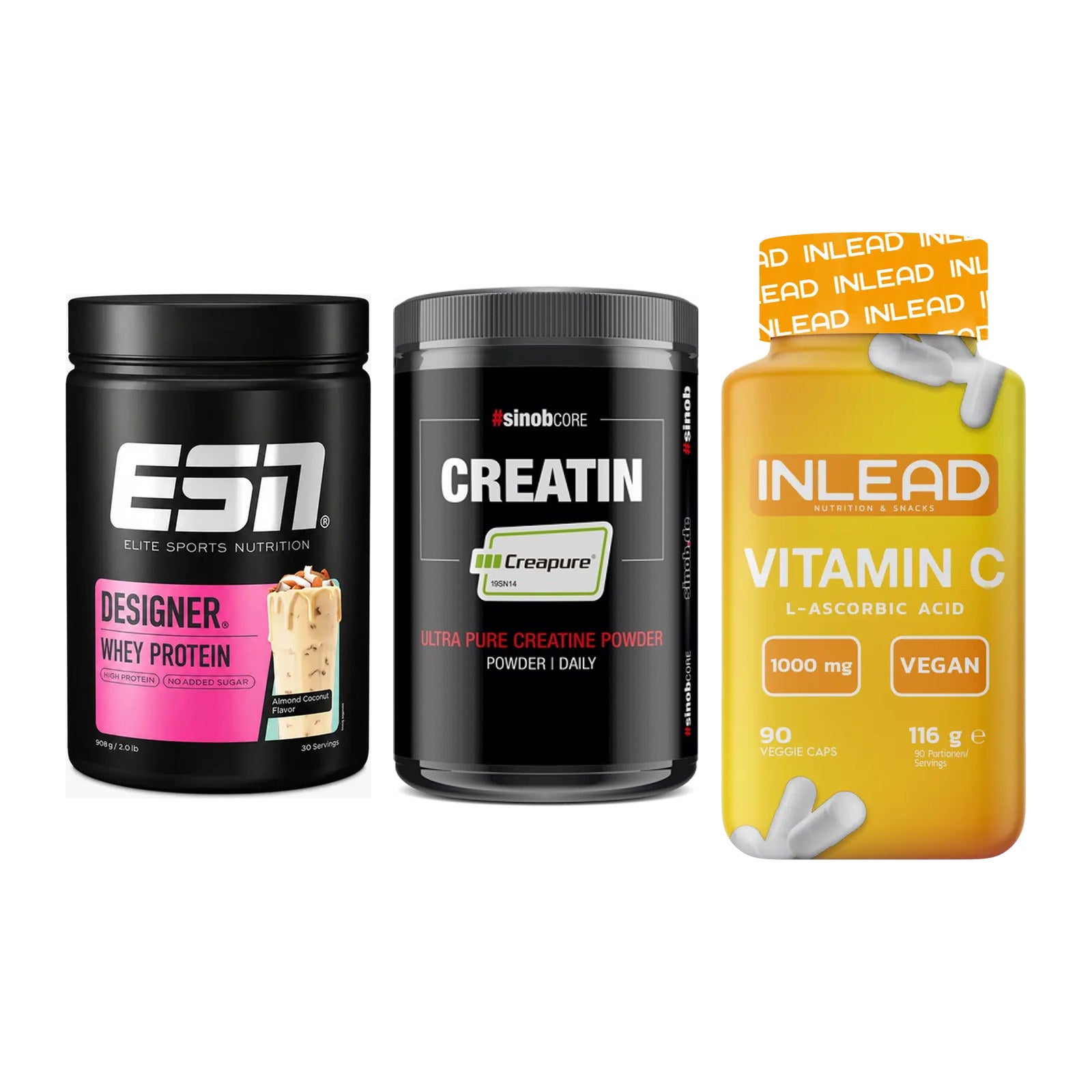 Einsteiger-Set: ESN Designer + Sinob Creatin + INLEAD Vitamin C – alle enthaltenen Artikel