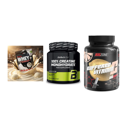 Einsteiger-Set: Sinob Honest + BioTech Creatine + Big Zone Buffere – alle enthaltenen Artikel