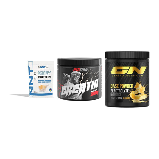 Einsteiger-Set: NNT Whey + Big Zone Creatin + GN Base Powder – alle enthaltenen Artikel