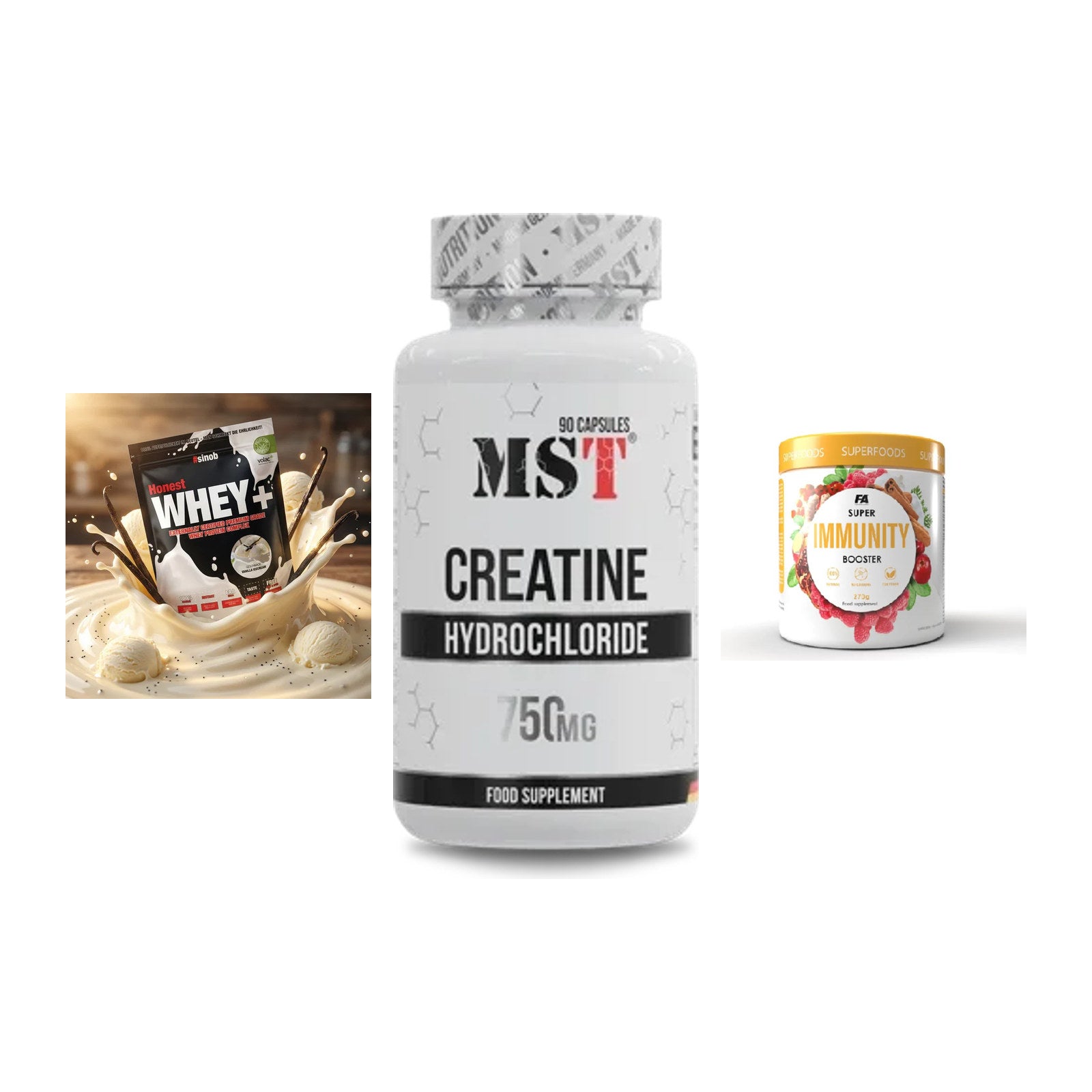 Einsteiger-Set: Sinob Honest + MST Creatin HCL + FA Nutrition – alle enthaltenen Artikel