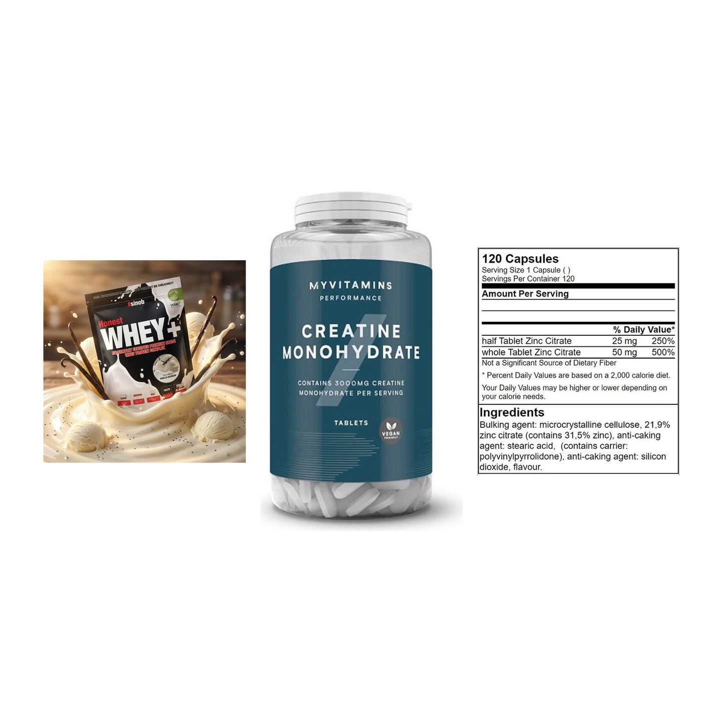 Einsteiger-Set: Sinob Honest + MyProtein + GN Zinc Citrate – alle enthaltenen Artikel