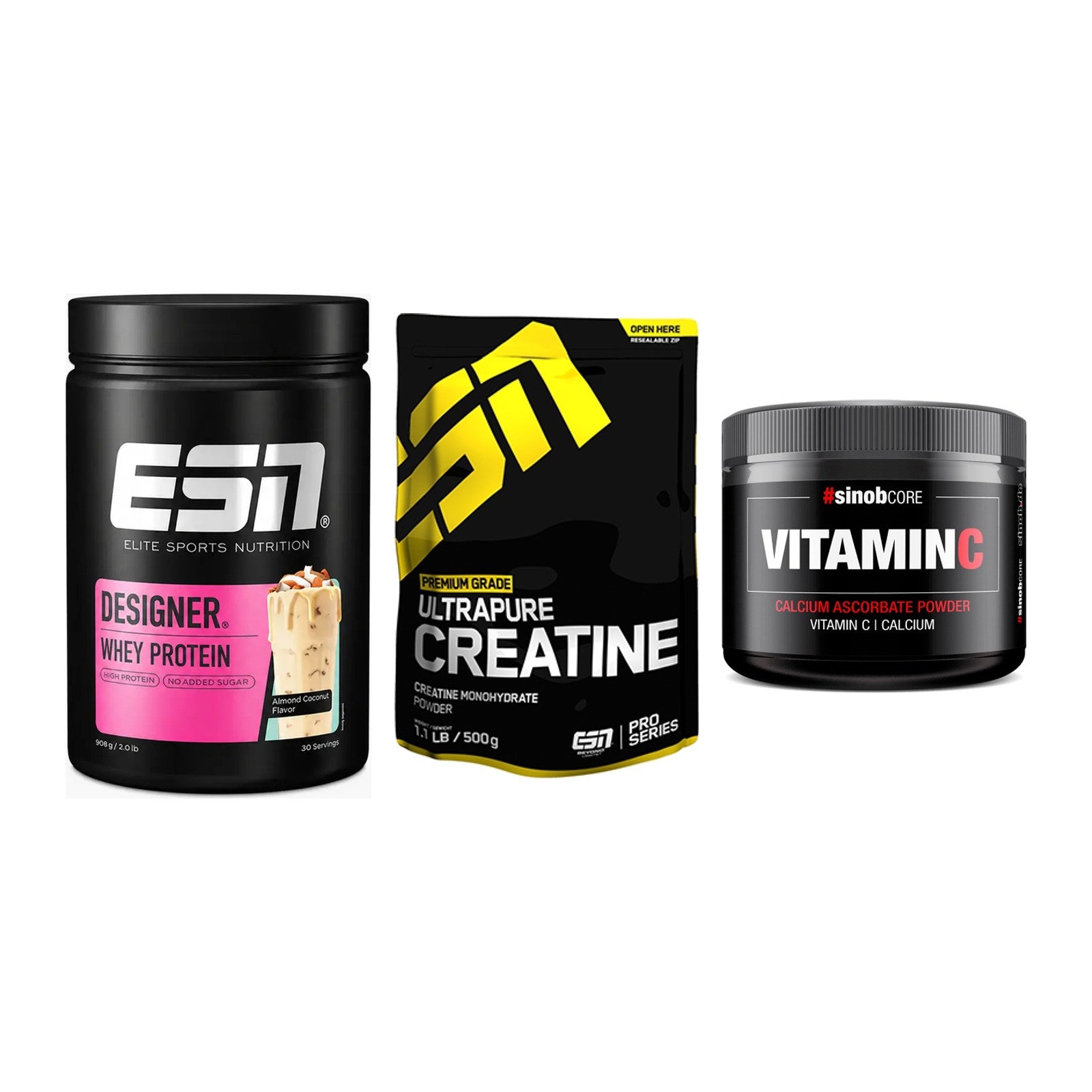 Einsteiger-Set: ESN Designer + ESN Ultrapure + Sinob Vitamin C – alle enthaltenen Artikel