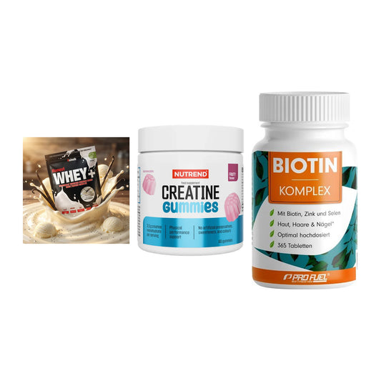 Einsteiger-Set: Sinob Honest + Nutrend Creatine + ProFuel BIOTIN – alle enthaltenen Artikel