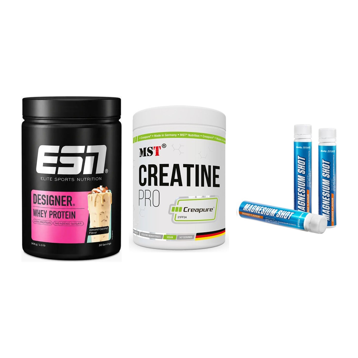 Einsteiger-Set: ESN Designer + MST Creatin Pro + Body Attack – alle enthaltenen Artikel