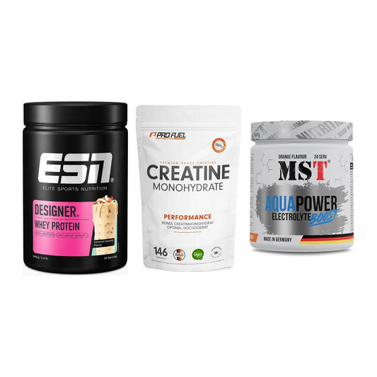 Einsteiger-Set: ESN Designer + ProFuel Creatine + MST Aqua Power – alle enthaltenen Artikel