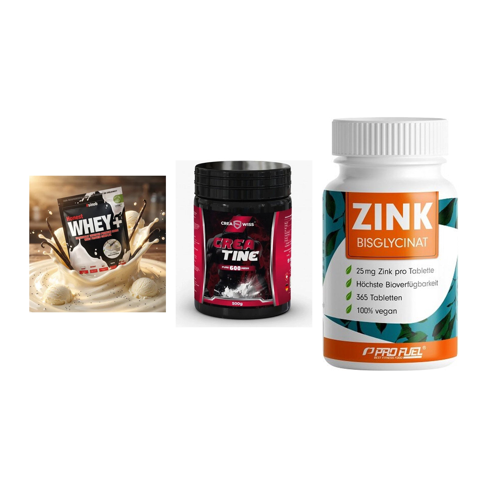 Einsteiger-Set: Sinob Honest + CREASWISS + ProFuel Zink – alle enthaltenen Artikel