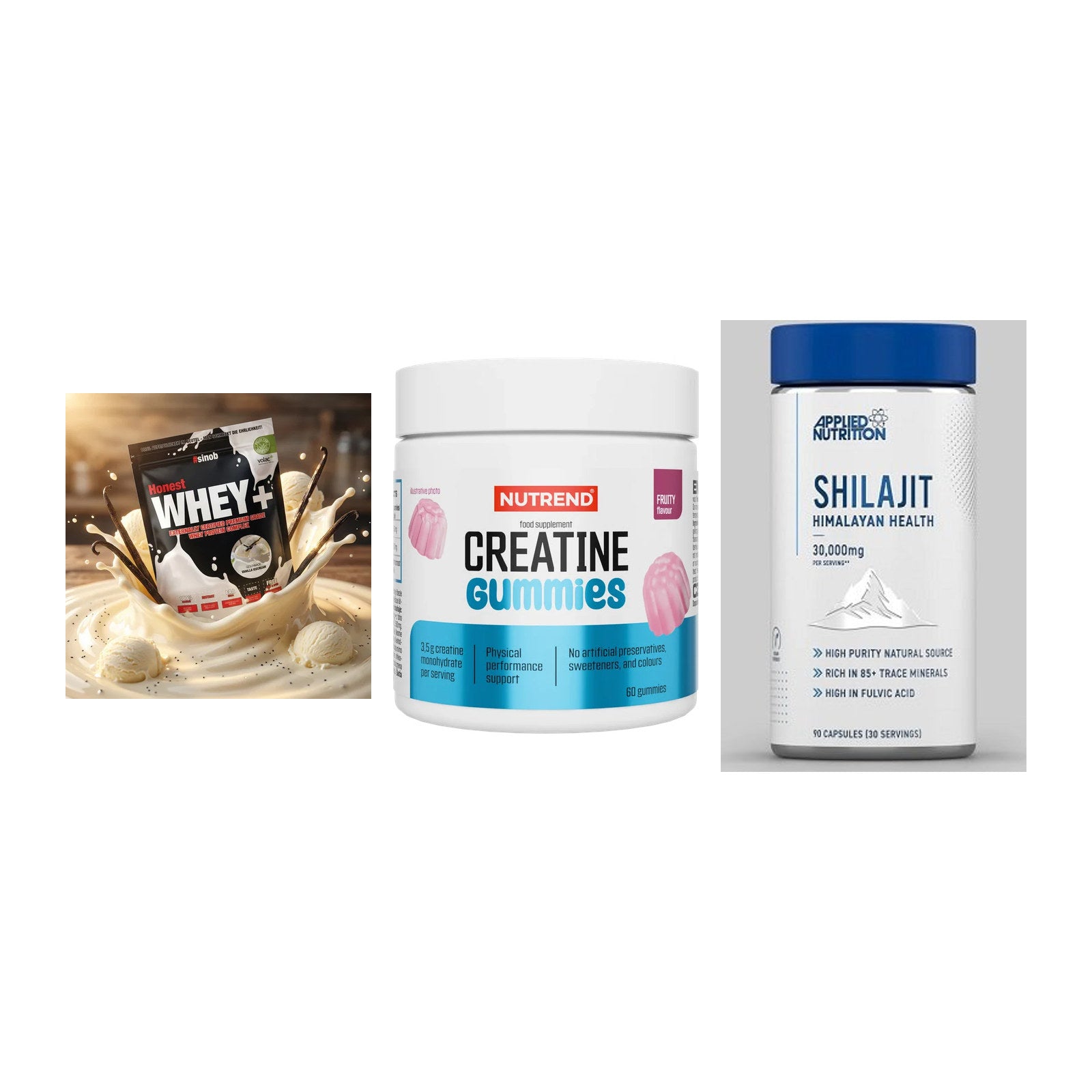 Einsteiger-Set: Sinob Honest + Nutrend Creatine + Applied Nutritio – alle enthaltenen Artikel
