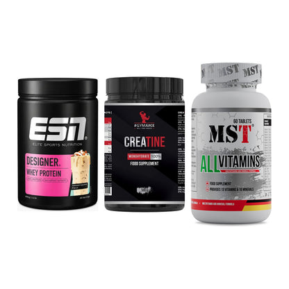 Einsteiger-Set: ESN Designer + #GYMJUICE + MST All Vitamins – alle enthaltenen Artikel